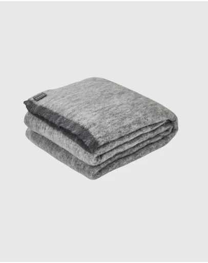 St Albans - Alpaca Throw Blanket Granite