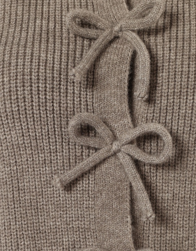 Petal & Pup - Wilde Bow Front Cardigan - Light Grey