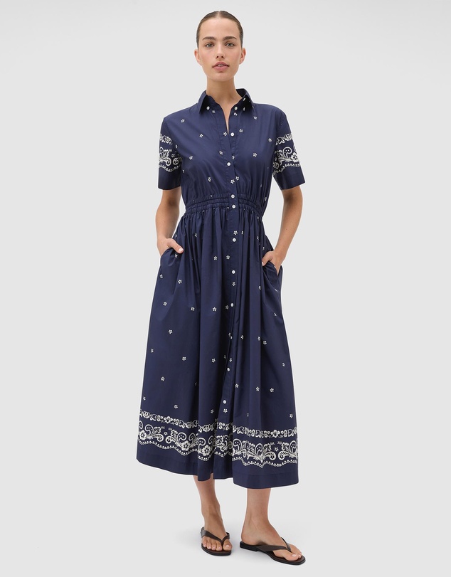 Oroton - Floral Bandana Shirt Dress