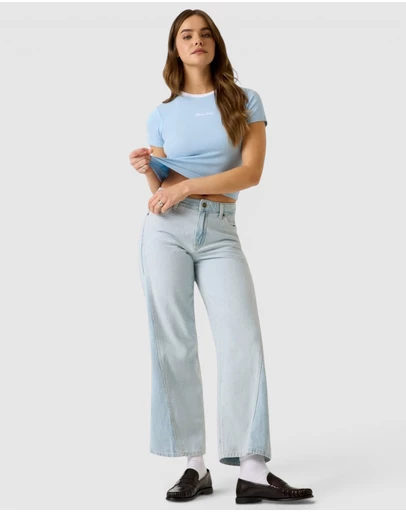 GUESS Jeans - GUESS JEANS G11 High-Rise Wide Leg Twisted Jeans