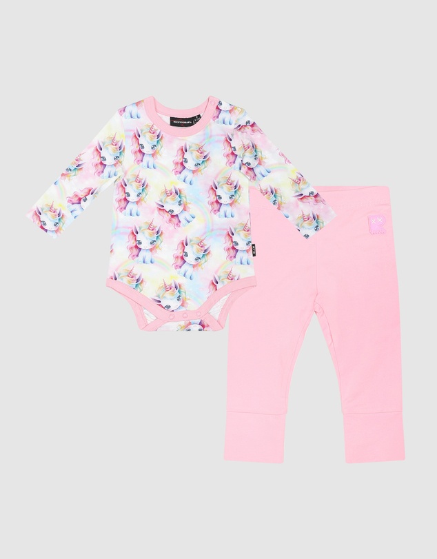 Rock Your Baby - Unicorn Pony Bodysuit & Legging Set