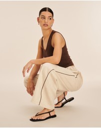 AERE - Cleo Linen Relaxed Pants