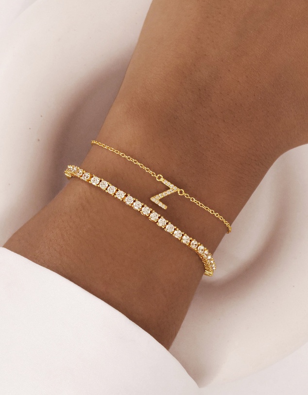The Silver Collective - A-Z Letter Bracelet - G