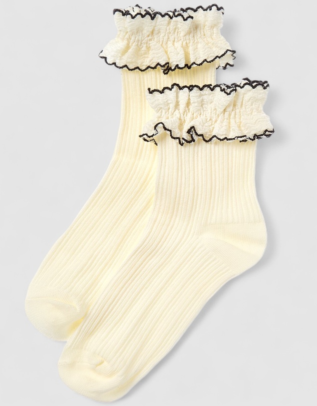High Heel Jungle - Sheer Frilly Socks