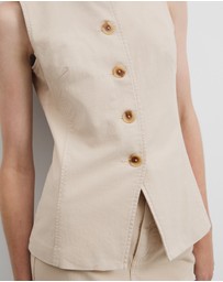 Country Road - Recycled Cotton Denim Sleeveless Top