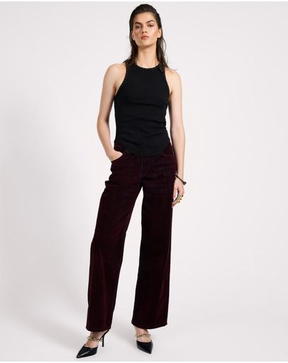 Flocked Maroon