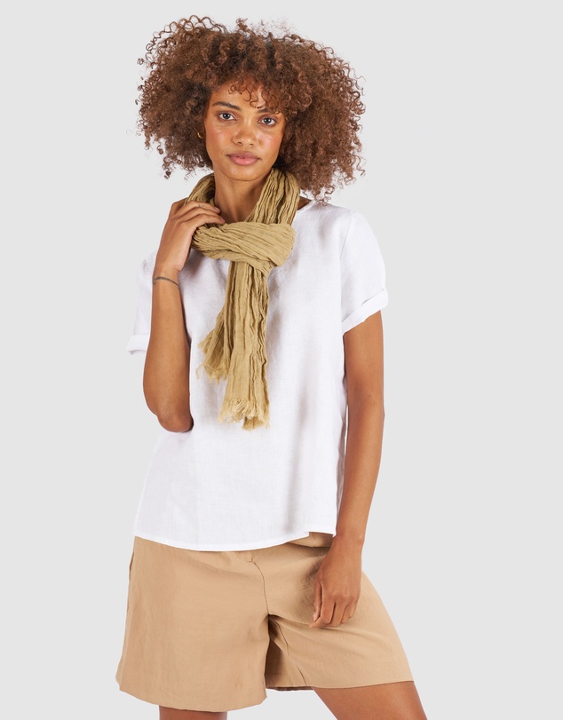 CAMIXA - French Linen Crinkled Scarf