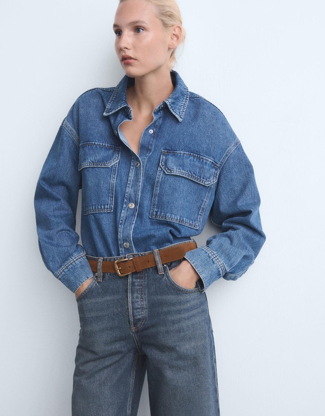 M.N.G - Wide-Leg Jeans With Buttons