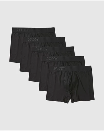 Boody - 5-Pack Mens Everyday Boxer Black