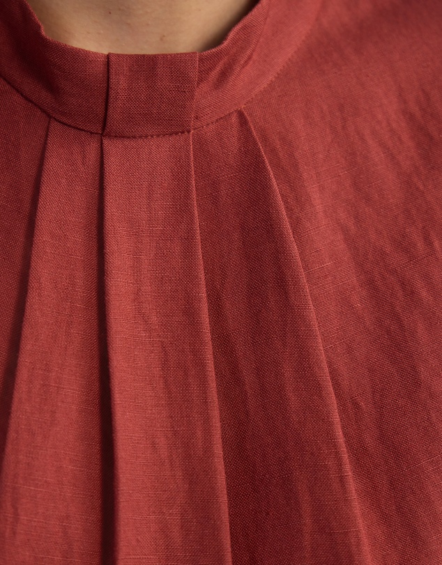 Oxford - Ingrid Fringe Trim Linen Blend Dress