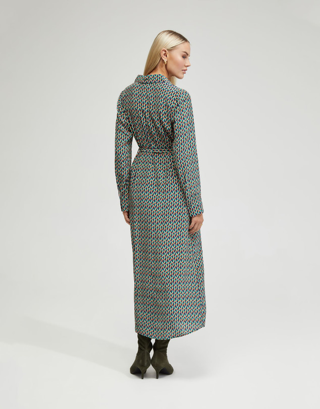Oxford - Dianne Zigzag Print Shirt Dress