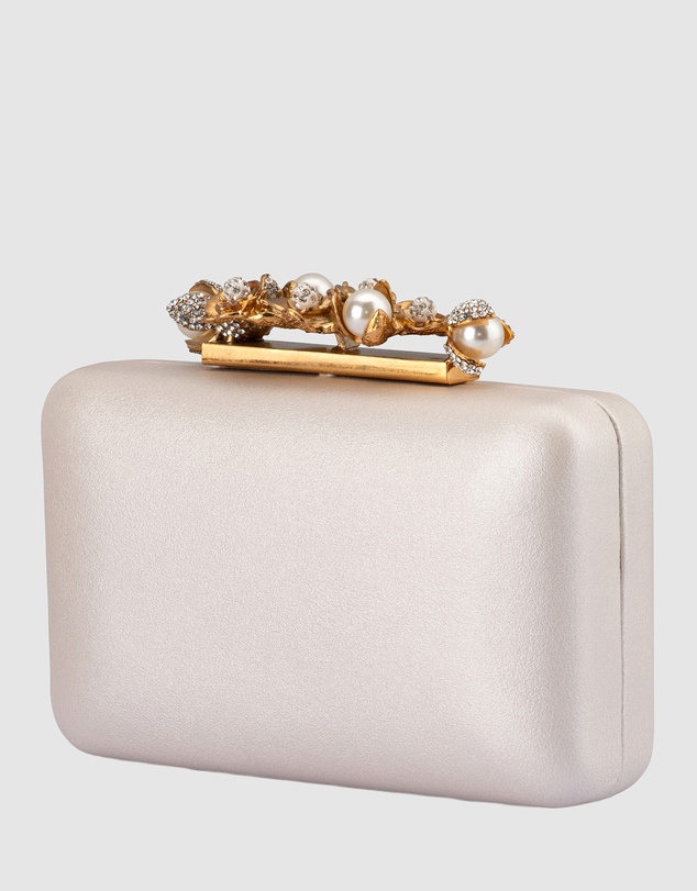 Olga Berg - Gabriel Pearl Embellished Clutch