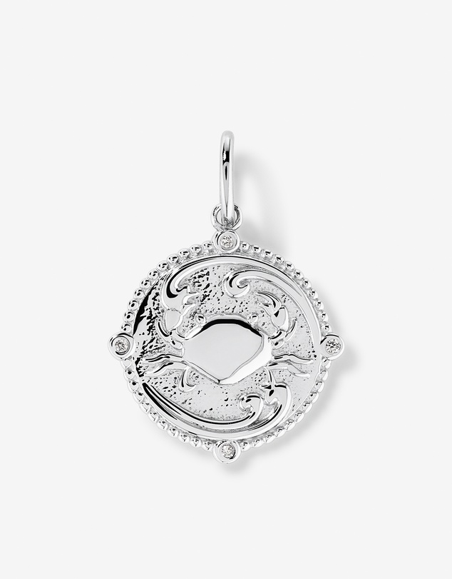 Michael Hill - Diamond Accent Cancer Zodiac Pendant in Sterling Silver