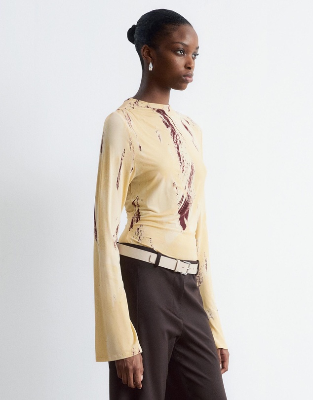 & Other Stories - Flare-Sleeve Mock-Neck Top