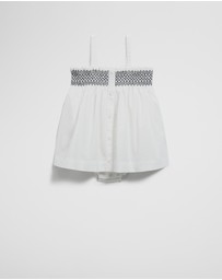 Country Road - Shirred Romper Dress