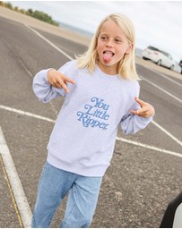 Skwosh - You Little Ripper Kids Crew Neck Sweat in Grey Marle