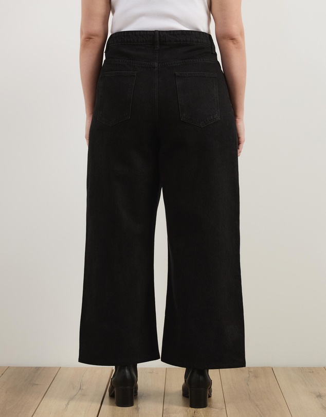 Atmos&Here Curvy - Kara Cropped Wide Leg Jeans