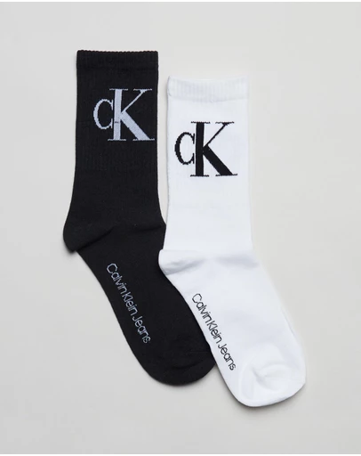Calvin Klein - Ck Women'S Monogram Casual Crew 2Pk