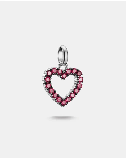 THOMAS SABO - THOMAS SABO Connect Charm heart with red stones