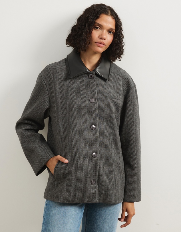 Atmos&Here - Sofia Herringbone Boxy Jacket