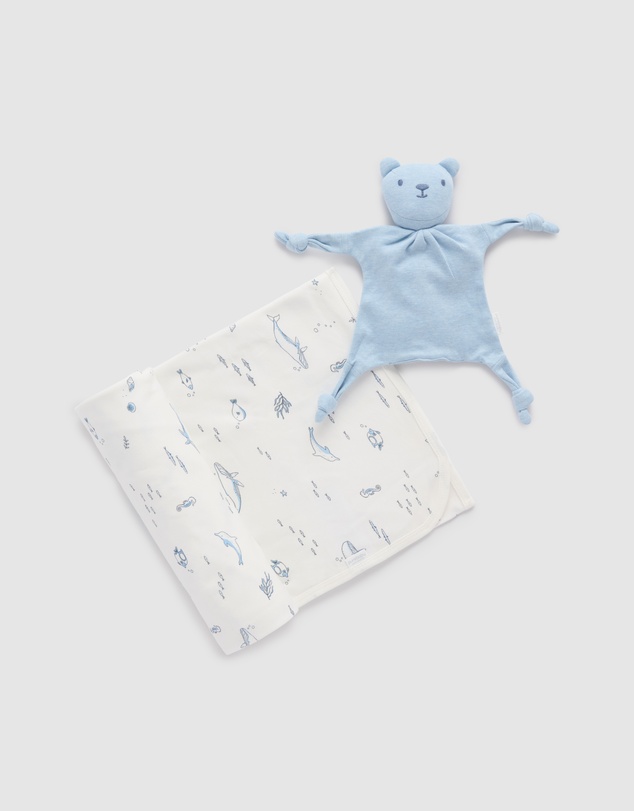 Purebaby - Bunny Rug  & Snookie Gift Pack-Babies