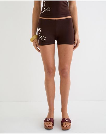 Floral Studs Bitter Chocolate