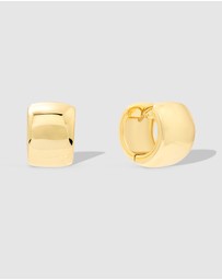 Wanderlust + Co - Classic Bold Gold 7mm Baby Huggie Earrings