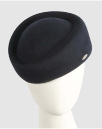 Max Alexander - Felt Dark Navy Pillbox Hat