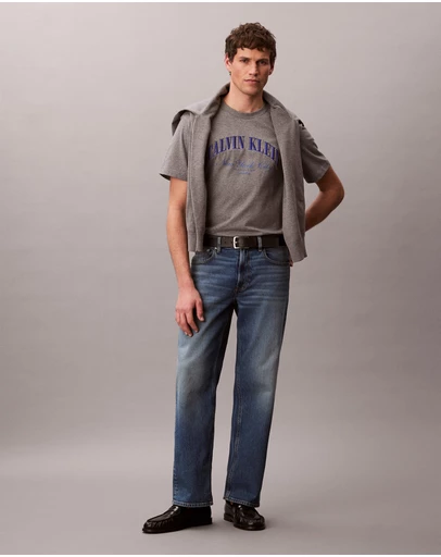Calvin Klein Jeans - Terry Heritage Logo NYC Graphic Relaxed T-Shirt