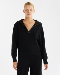 Amelius - Eline Knit Quarter Zip Polo