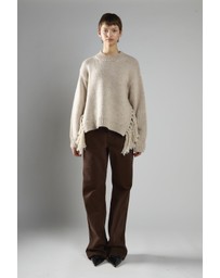 Glamorous - Fringe Trim Crew-Neck Jumper