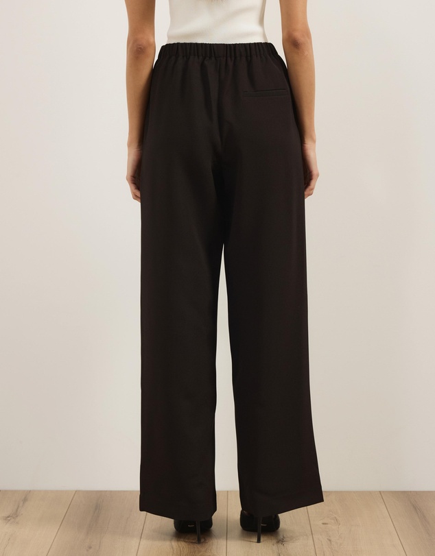 Atmos&Here - Lola High Waisted Tailored Pants With Button Detail