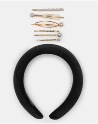 Morgan & Taylor - Evening Essentials Velvet Headband & Hair Pins Gift Pack in Black