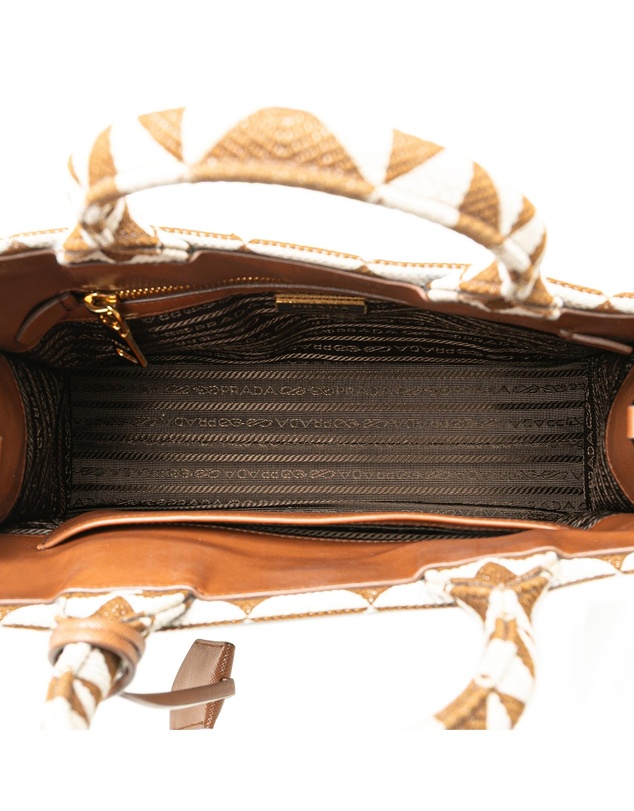 Pre-Loved by Azura Reborn - Pre-Loved prada Triangle Jacquard Tote