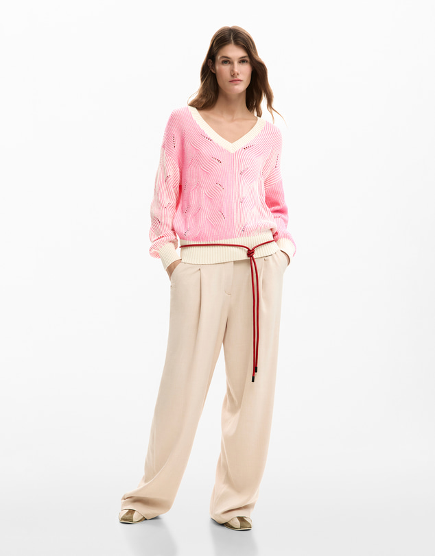 Desigual - Two-tone knit sweater