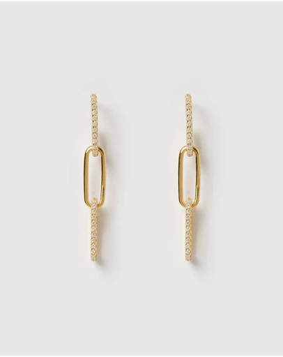 Izoa - Louisa Link Drop Earrings