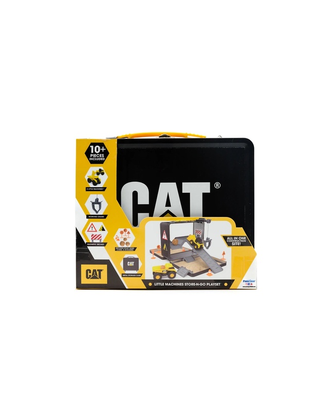 Caterpillar - Little Machines Store n Go Plaset with 3 Vehicles and Compound