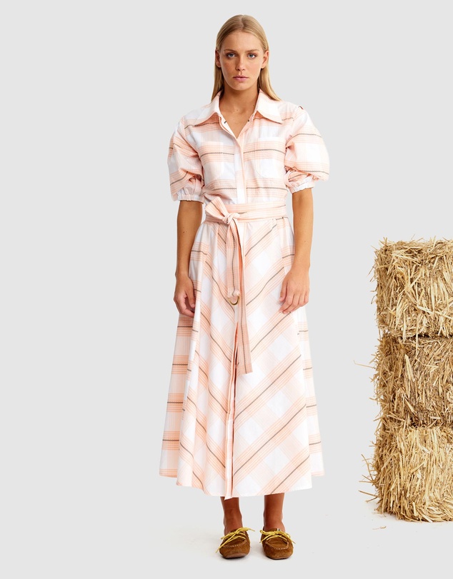 Binny - Rising Trot Maxi Shirt Dress