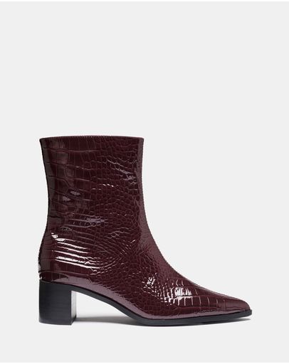 Bordeaux Patent Croc PU