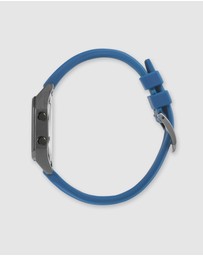 Maxum - Raglan Tide Watch – Gunmetal Case, Black Dial & Blue Silicone Strap