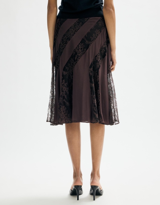Minima Esenciales - Valadon Lace Panelled Midi Skirt