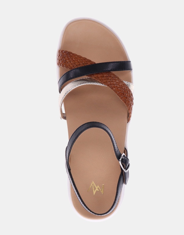 Mia Vita - Banks Sandal - Black Multi