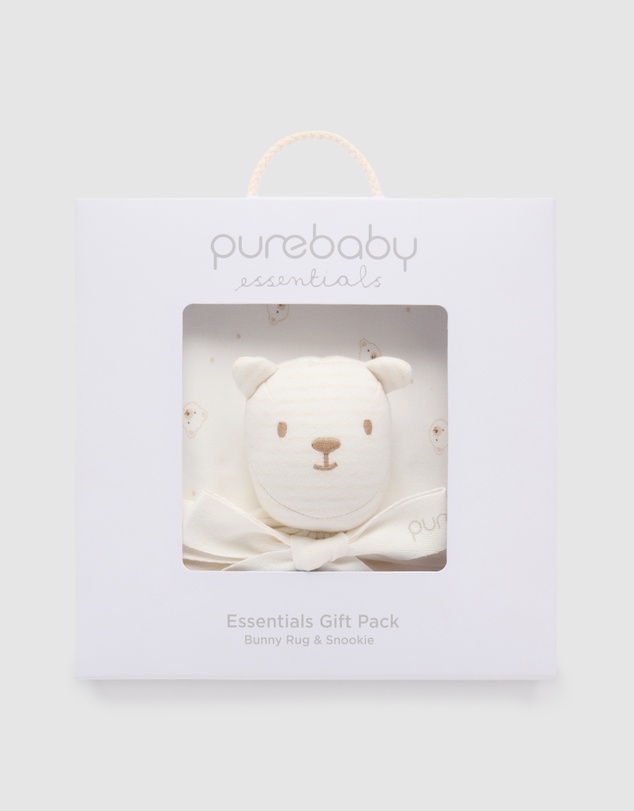 Purebaby - Bunny Rug  & Snookie Gift Pack-Babies
