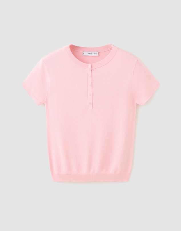 M.N.G - Short-Sleeved Fine-Knit Sweater