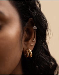 Wanderlust + Co - Hailey Double Nano Hoop 9mm Earrings