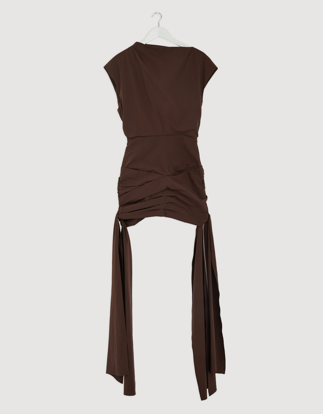 Revibe - Repaired Shona Joy Campbell Draped Tie Mini Dress - AU 8