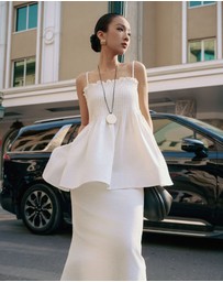 JUSTIN TONG - Ivory Linen Top