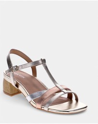 Mia Vita - Yass Heeled Sandal - Champagne Multi