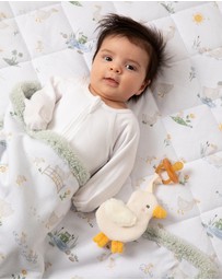 Living Textiles - Teething Ring & Dummy Chain Gift Set - Goosey Goosey