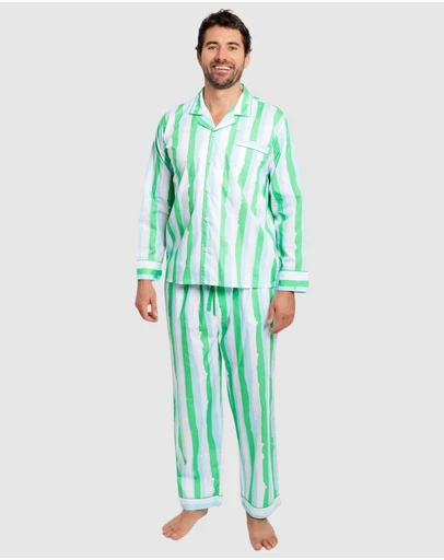 Sant And Abel - Men's Drawbertson Wild Stripes Long PJ Set